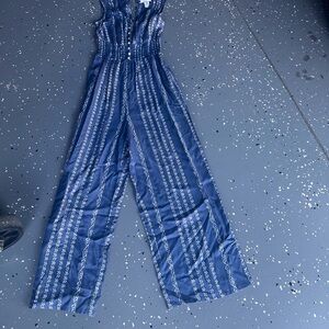 Japna Navy Patterned Jumpsuit